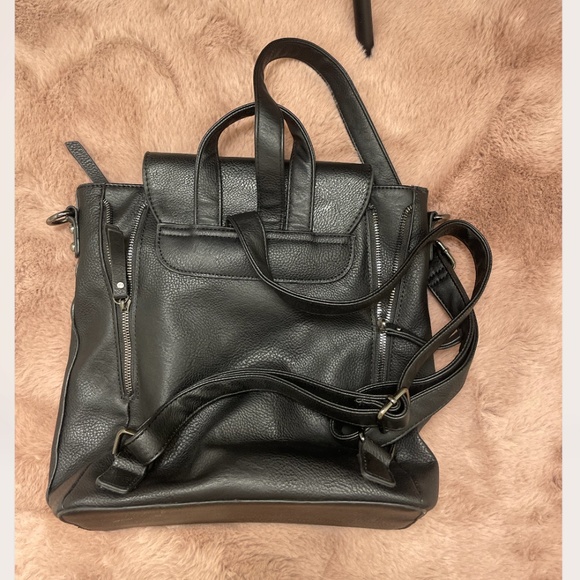 Vegan Leather Boho Hipster Hippie Art Chic Glam Minimalist Backpack Purse Bag - Picture 4 of 7